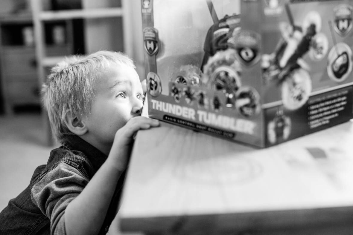 toddler playing with toy